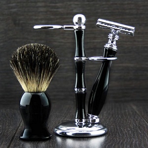 Maquinilla de Afeitar Prestige, la Mejor Maquinilla de Afeitar de Una Sola Cuchilla, Kit de Afeitado con Brocha de Pelo de Ardilla Puro, Mango de Madera, Soporte para Afeitar Cara/Cuerpo/Bikini Incluido - Product Image 5