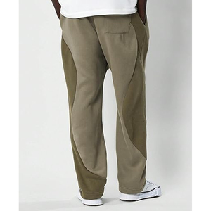 Custom Men’s Fleece Joggers Heavyweight Color Block Gym Tracksuit <b>Pants</b> with Embroidery Logo - Product Image 3