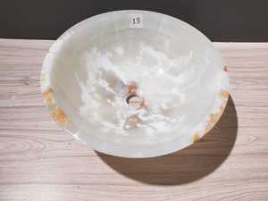 Natural White Onyx Flower Shaped Sink Handmade <b>Stone</b> Vessel Basin for Luxury Bathroom Hotel Vanity Wholesale Supplier - Product Image 3