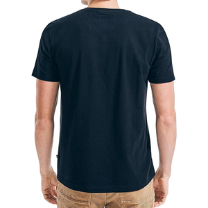 Camiseta de Cuello en V para Hombre, 100% Algodón, Transpirable, Ligera, Ecológica, Manga Corta, Corte Regular, Personalizable, Color Sólido, Verano - Product Image 6