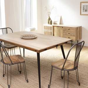 Table à manger Vandana Solace Nova en bois de manguier avec extensions - Product Image 2