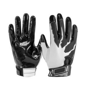 Gants de football de haute qualité ultra-adhérents pour jeunes et adultes, en cuir respirant avec logo imprimé et poignées antidérapantes - Product Image 1