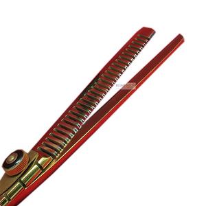 กรรไกรตัดผมสแตนเลสแบบมืออาชีพอุปกรณ์เสริมความงามกรรไกรตัดผมชุบทอง - Product Image 3