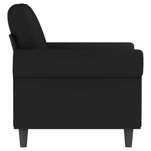 Sillón Individual de Terciopelo Negro con Estructura Metálica, Silla Resistente para Sala de Estar - Product Image 4