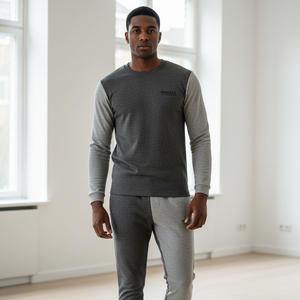 Conjunto Deportivo de Compresión para Hombre, de Secado Rápido, Transpirable, con Leggings de Manga Larga, para Gimnasio, Fitness, Running, 2 Piezas - Product Image 6