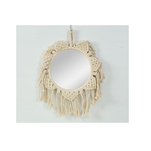 Wall Accessory Handcrafted in India Wholesale Exporter Designer <b>Macrame</b> Handmade Wall Decorative Mirror For Home - Product Image 5