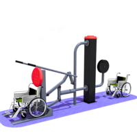 Equipo de Ejercicio de Doble Asiento para Exteriores, con Acero Resistente y Materiales Antideslizantes para Ejercicios de Extremidades Superiores.