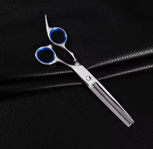 Ciseaux de coiffure professionnels en acier inoxydable à dents fines pour la texturisation, la superposition et la réduction du poids des cheveux - Product Image 4