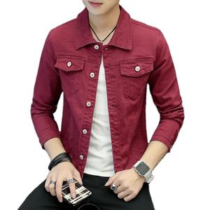 Men's Casual Vintage Streetwear Outerwear Spring Autumn Oversized Washed Denim <b>Jacket</b> with Zipper Turn-Down <b>Collar</b> Jean Coats - Product Image 5