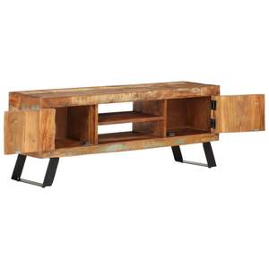 Mueble para TV de madera maciza recuperada con acabado de colores mixtos y almacenamiento mediano - Product Image 3