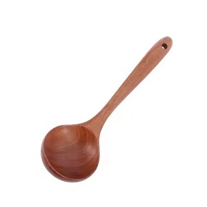Cuchara de servir clásica de madera maciza, utensilio de cocina para sopa, cuchara de cocina duradera para restaurante y cocina - Product Image 1