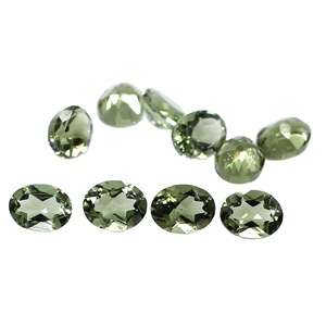 Moldavite 8x6mm-9x7mm Oval Cabochon อัญมณีหลวมธรรมชาติ5ชิ้น Ishu Gems 6.65กะรัต (5ชิ้น) IN;27243 IG20680 - Product Image 2