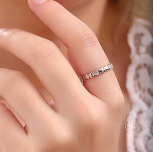 แหวนอินฟินิตี้รูปดาวเล็กๆ ทำจากเงินสเตอร์ลิง แหวนรูปดาวนิรันดร์ แหวนรูปดาวเงิน เรียบง่ายและมินิมอล - Product Image 3