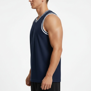 Camiseta de malla de verano para hombre de alta calidad 2026 al por mayor, camiseta deportiva informal de baloncesto con pantalones cortos, sublimada OEM - Product Image 2