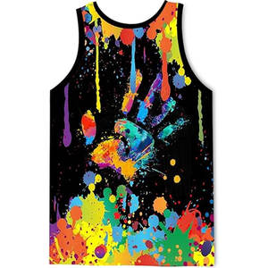 <b>Men's</b> 3D Tank Tops Summer Casual Sleeveless <b>Shirts</b> with Colorful Novelty Graphics Unisex Lightweight Fashion Tees for <b>Beach</b> - Product Image 2