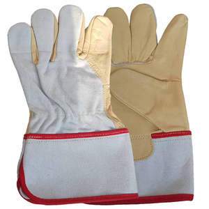 Gants de travail en cuir de vachette pour hommes, gants de protection sportifs pour la soudure, paume en cuir de haute qualité - Product Image 5