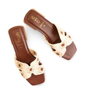 Sandalias de tacón formal cervatillo para mujer FR8339 estilo sin cordones - Product Image 1