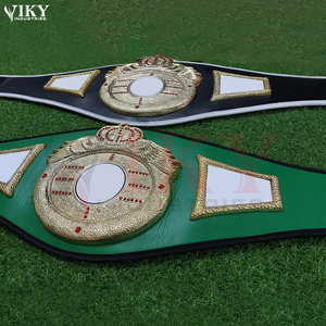 Ceinture de championnat sur mesure, design couronne, fabrication directe d'usine, sangles en cuir multicolores, plaqué or, pour boxe, lutte, MMA - Product Image 6