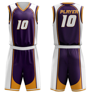 Ensemble d'uniformes de basketball personnalisés de haute qualité, bleu, blanc, rouge, impression par sublimation, polyester respirant, maillot unisexe adulte, numéro 10 - Product Image 2