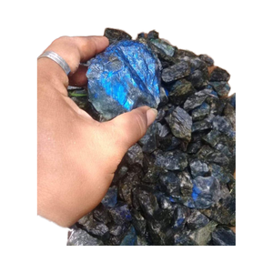 Vente en gros de pierres brutes d'agate naturelle écologiques, polies, de style animal, boule de Feng Shui, globe, spécimen, feu bleu chatoyant poli - Product Image 1