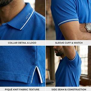 Impression de logo personnalisée en relief pour chemises, vêtements de sport pour hommes en coton tricoté 100% premium, anti-plis, manches courtes, service OEM - Product Image 6