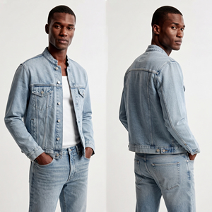 Chaqueta vaquera ligera para hombre, con cuello vuelto y botones, estilo moderno para invierno. - Product Image 1