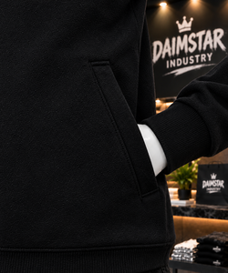 Sudadera Negra para Hombre DAIMSTAR INDUSTRY, 100% Algodón, Corte Regular, Informal, Manga Larga, para Invierno - Product Image 5
