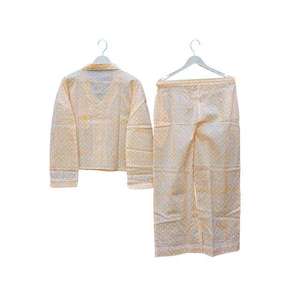 Ensemble de vêtements de nuit en satin élégant pour femmes, pyjama d'été à manches courtes, col en V, imprimé numérique, longueur complète, vêtements de nuit respirants, taille élastique - Product Image 2