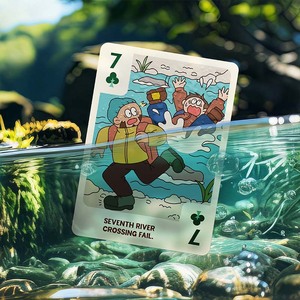 ROYAL Outdoor Pro Struggles Souvenir 0.27mm PVC Waterproof Playing Cards Glossy Finish <b>Plastic</b> Box Unique Coating 54 Cards - Product Image 5