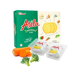 HALAL Atela 342G Galletas de verduras crujientes Caja de bajo contenido de grasa Embalaje Salado Sabor dulce Producto de FMCG de Vietnam Precio barato - Product Image 4