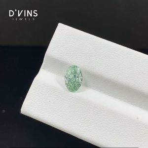 เพชร D'vins Jewels 1.22 กะรัต สีเขียวเข้มแฟนซี VS2 รูปทรงวงรี HPHT ใบรับรอง IGI หมายเลข 2486420927 เพชรเม็ดเดี่ยว เพชรเลี้ยงในห้องปฏิบัติการ DJ 123 - Product Image 1