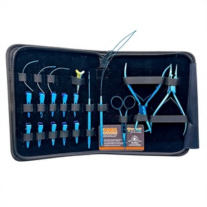 Kit de herramientas para extensiones de cabello con revestimiento de plasma azul, con pinzas, clips, bucles y tijeras, herramienta para extensiones de cabello humano. - Product Image 3