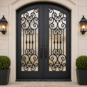 Puertas Metálicas Personalizadas de Alta Gama: Mejore la Seguridad y el Estilo Arquitectónico de su Hogar con Elegantes Puertas de Hierro Forjado de Primera Calidad. - Product Image 1