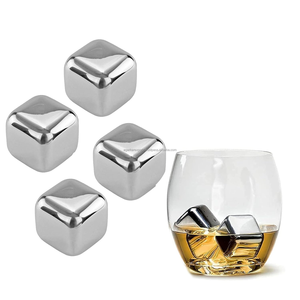 Cubitos de Hielo de Acero Inoxidable, Piedras Reutilizables para Whisky, Enfriadores de Bebidas sin Diluir, Accesorios de Bar - Product Image 1