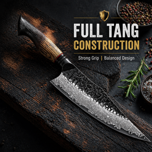 Couteau de chef artisanal en acier Damas, couteau de cuisine, manche en bois, fabricant OEM personnalisé, fournisseur en gros, Pakistan - Product Image 5