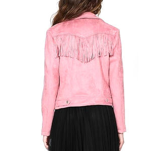 Chaqueta de Cuero de Gamuza para Mujer OEM, Abrigo de Invierno de Lujo con Tacto Suave y a la Moda, Etiqueta Privada Personalizada - Product Image 4