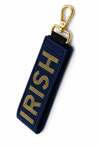 Porte-clés ajustable personnalisé avec nom d'équipe et lettrage doré, bleu marine, style classique, tendance, collection 2026 – Meilleures ventes - Product Image 4