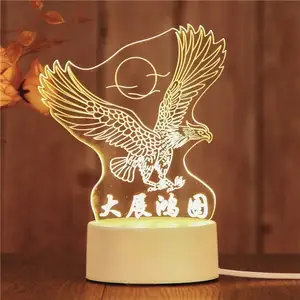 Romantic Love Acrylic Led Lamp for Home Children Birthday Party Decor Valentine Day