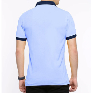 Polo homme en coton de qualité supérieure, grande taille, design uni, couleur marron. - Product Image 2