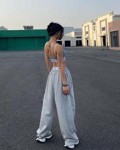 Customized <b>Women's</b> Hip Hop Sportswear <b>Trousers</b> for Active <b>Women</b> in Winter Casual Style 100% Cotton <b>Fleece</b> - Product Image 4