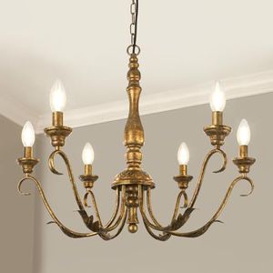 France Palace Chandeliers Decorative Living Room Ceiling <b>Lights</b> Brass Candle Holder <b>Dining</b> Room Copper Pendant Lamp - Product Image 1