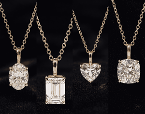 Collier pendentif en or jaune avec diamant de laboratoire d'un carat, serti en clos, certifié, pour femme, par le fabricant - Product Image 4