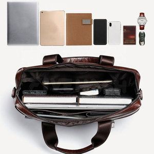 Leather <b>Laptop</b> <b>Bag</b> High Quality Material With Secure Storage Compartments Perfect For <b>Work</b> Travel And Professional Use - Product Image 3