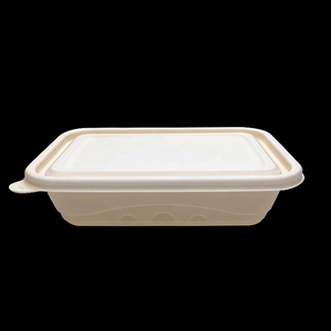 Premium Biodegradable <b>Lunch</b> <b>Box</b> with Split <b>Compartments</b> for Food Packaging Meal Service and Restaurant Takeout - Product Image 3