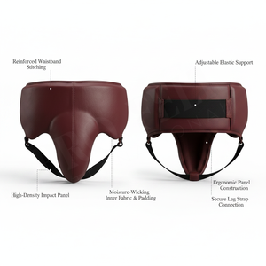 Multi Purpose Cowhide Leather Protective Groin Guard Cup for Men & Boys Sports Martial Arts MMA Boxing Cricket Safety Groin Pads - Product Image 2