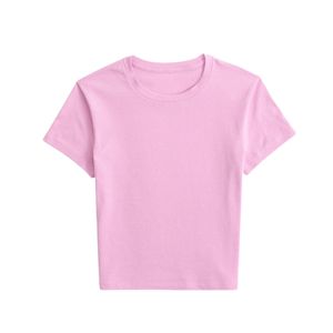 T-shirt court décontracté pour femme, coupe ajustée, en coton et polyester, manches courtes, été, impression de logo personnalisé, mode, vente en gros, OEM - Product Image 1