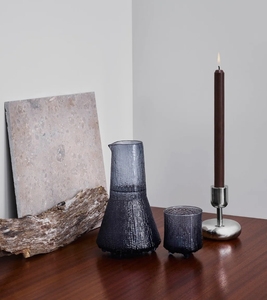Wholesale Modern Polished <b>Silver</b> Metal Taper <b>Candlestick</b> Holder Sleek Pebble Base Table Centerpiece Wedding Home Decor - Product Image 1