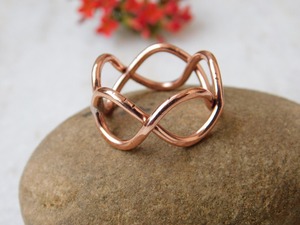 Bague en cuivre simple et tendance pour femme, ajustable, minimaliste, cadeau pour mariage décontracté et fêtes. - Product Image 5