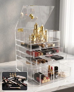 Nuevo Mueble de Almacenamiento de Cosméticos de Acrílico Personalizado, Moderno, Lavable, Fácil de Montar, Transparente, con Estante de Exhibición Alto - Product Image 6