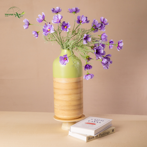 แจกันดอกไม้ไม้ไผ่ แจกันตกแต่งทำมือ ดีไซน์เป็นมิตรกับสิ่งแวดล้อม สำหรับตกแต่งบ้าน โรงแรม และตลาดของขวัญ - Product Image 1